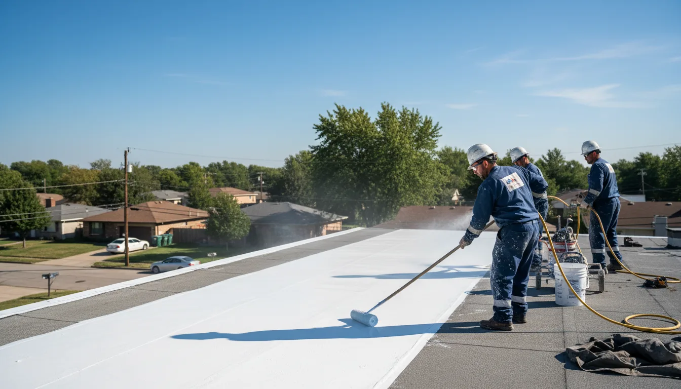 Commercial roof coating in Sandston, VA near me